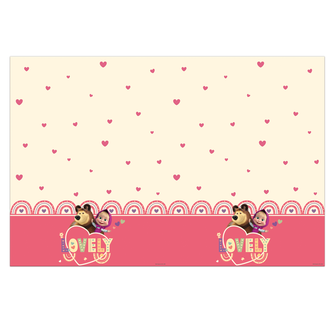 Masha En De Beer Tafelkleed Plastic 1,8m