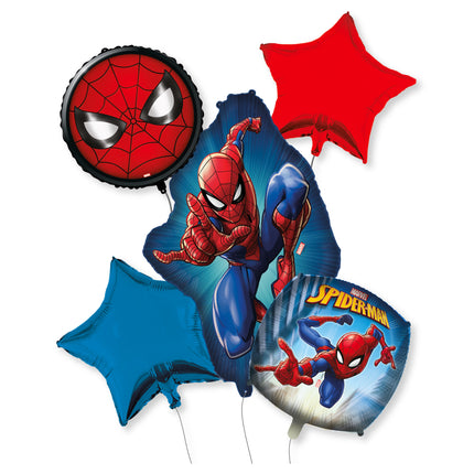 Spiderman Helium Ballonnen Set Leeg 6st