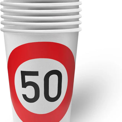 50 Jaar Bekers Verkeersbord 250ml