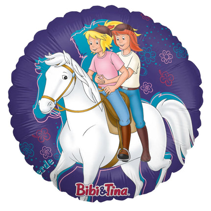 Bibi En Tina Helium Ballon Paars Rond 45cm