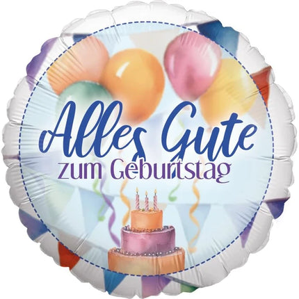 Taart Helium Ballon Zum Geburtstag Leeg 45cm