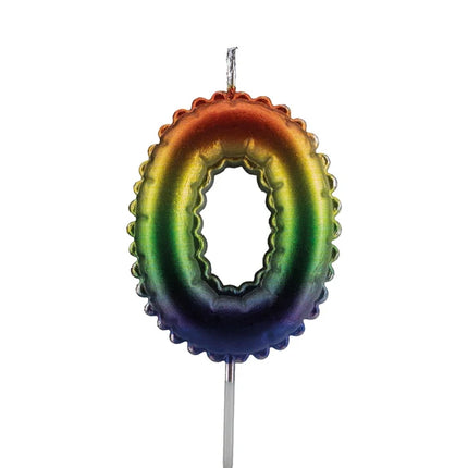 0 Kaars Regenboog 7cm