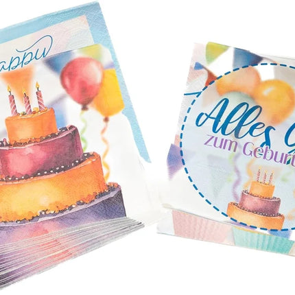 Taart Servetten Zum Geburtstag 33cm