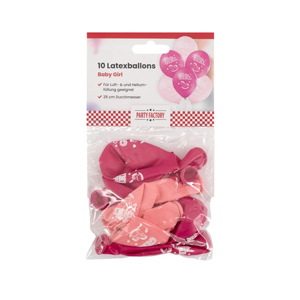 Roze Ballonnen Baby Girl 30cm 10st