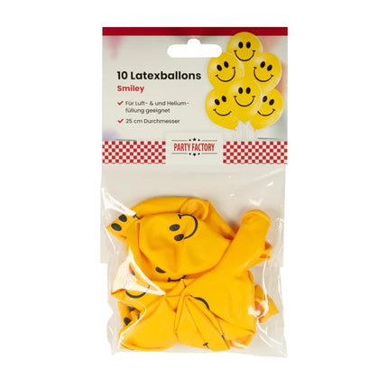 Smiley Ballonnen 30cm 10st