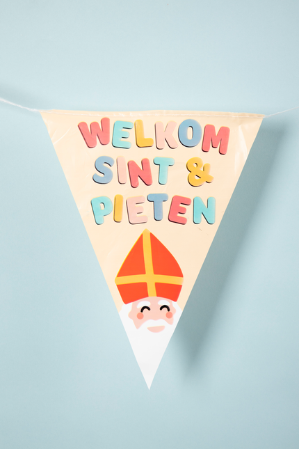 Vlaggenlijn Welkom Sint & Piet 6m