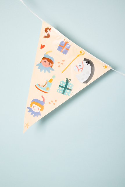 Vlaggenlijn Welkom Sint & Piet 6m