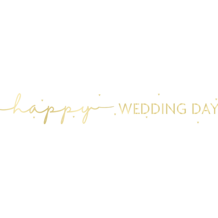 Happy Wedding Day Banner 2,74m