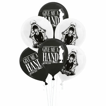 Wednesday Ballonnen Zwart Wit 10st