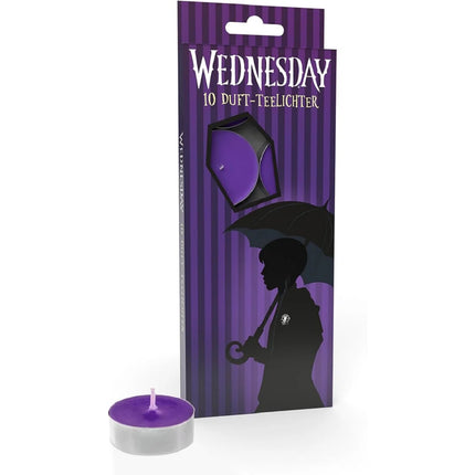 Wednesday Kaarsen Paars 10st