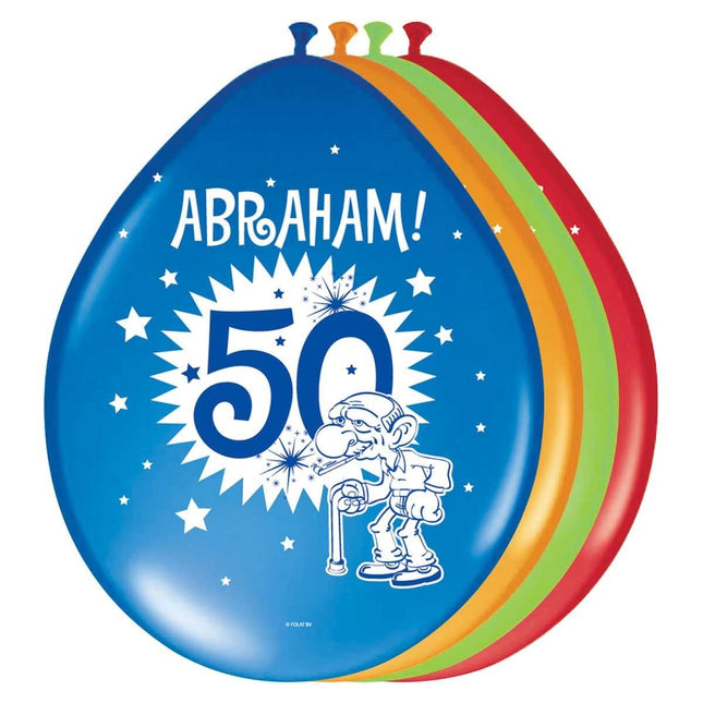 Abraham Ballonnen Versiering 30cm 8st van Folat koop je bij Partywinkel