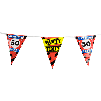 Abraham Slingers Verkeersbord 50 jaar 10m van Paper Dreams koop je bij Partywinkel