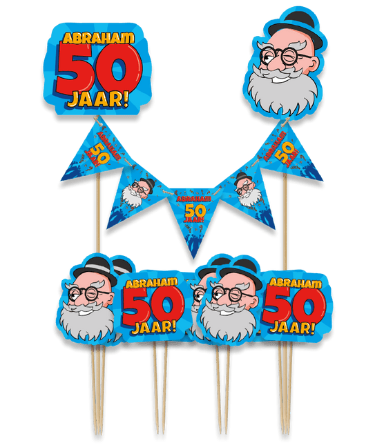 Abraham Taarttopper 30cm van Paper Dreams koop je bij Partywinkel