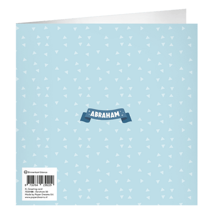 Abraham Wenskaart 23cm van Paper Dreams koop je bij Partywinkel