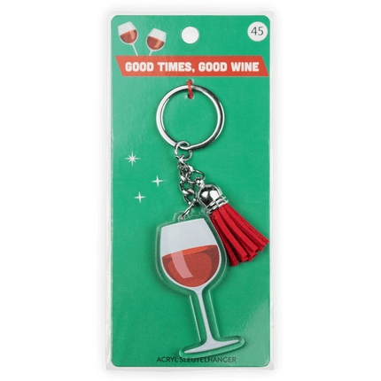 Acryl Sleutelhanger Rode wijn van Paper Dreams koop je bij Partywinkel