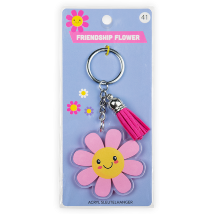 Acryl Sleutelhanger Bloem
