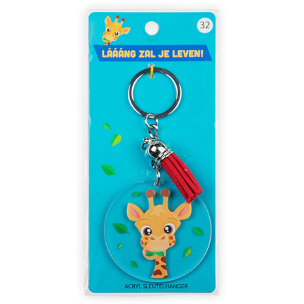 Acryl Sleutelhanger Giraffe