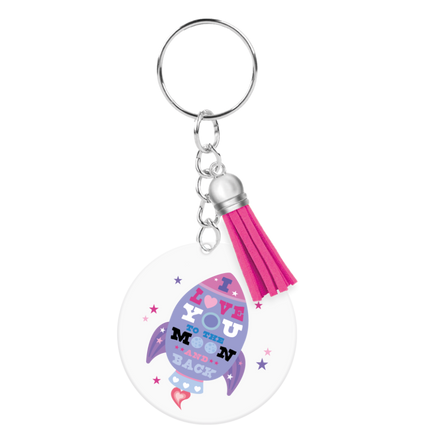 Acryl sleutelhanger To the moon and back