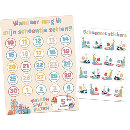 Aftelkalender Wanneer mag ik mijn schoentje zetten van Folat koop je bij Partywinkel