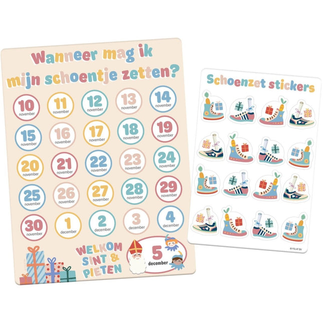 Aftelkalender Wanneer mag ik mijn schoentje zetten van Folat koop je bij Partywinkel