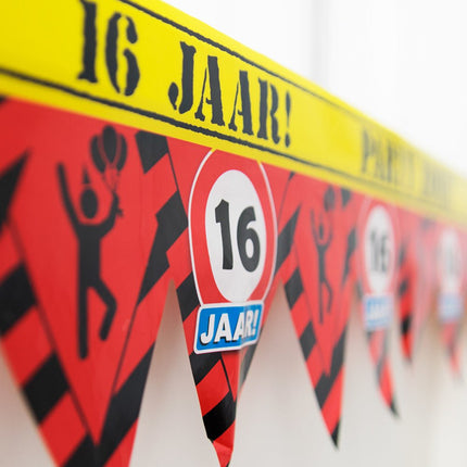 Afzetlint 16 Jaar 12m van Paper Dreams koop je bij Partywinkel