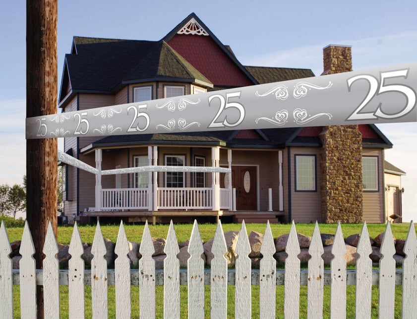 Afzetlint 25 Jaar Zilver 15m van Folat koop je bij Partywinkel