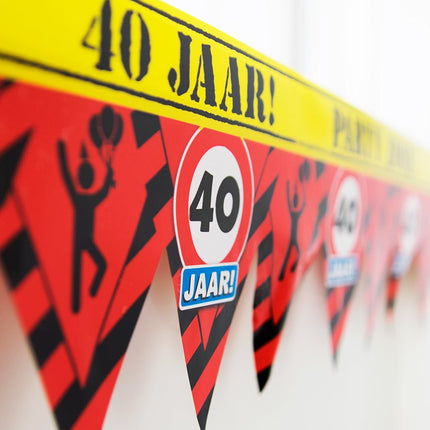 Afzetlint 40 Jaar 12m van Paper Dreams koop je bij Partywinkel