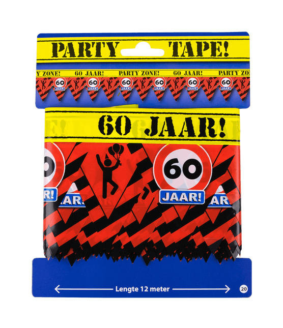 Afzetlint 60 Jaar 12m van Paper Dreams koop je bij Partywinkel
