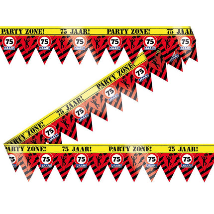 Afzetlint 75 Jaar 12m van Paper Dreams koop je bij Partywinkel