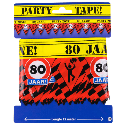 Afzetlint 80 Jaar 12m van Paper Dreams koop je bij Partywinkel