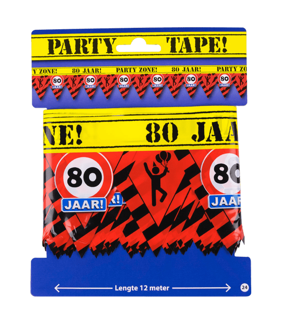 Afzetlint 80 Jaar 12m van Paper Dreams koop je bij Partywinkel