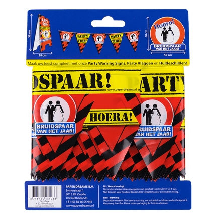 Afzetlint Bruidspaar van het Jaar 12m van Paper Dreams koop je bij Partywinkel