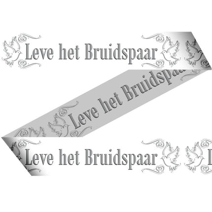 Afzetlint Leve Het Bruidspaar 15m van Folat koop je bij Partywinkel