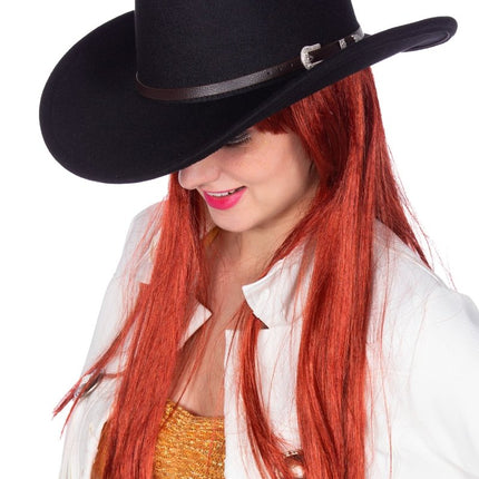 Cowboy Hoed Zwart Gesp van Wilbers & Wilbers koop je bij Partywinkel