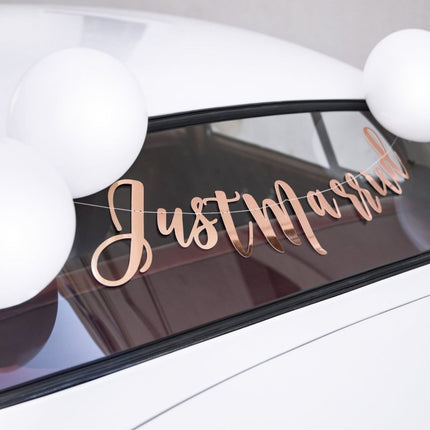 Auto Decoratie Set Bruiloft Just Married van Partydeco koop je bij Partywinkel