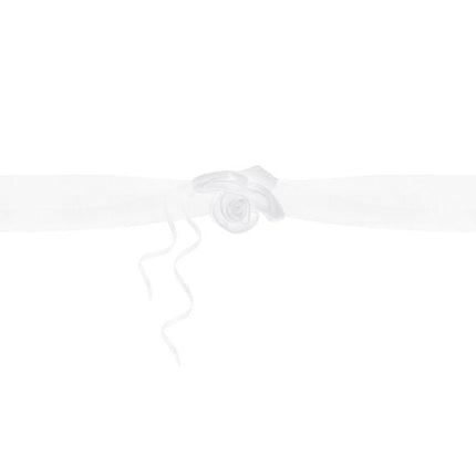 Autodecoratie Bloem Wit 1,8m 2st van Partydeco koop je bij Partywinkel