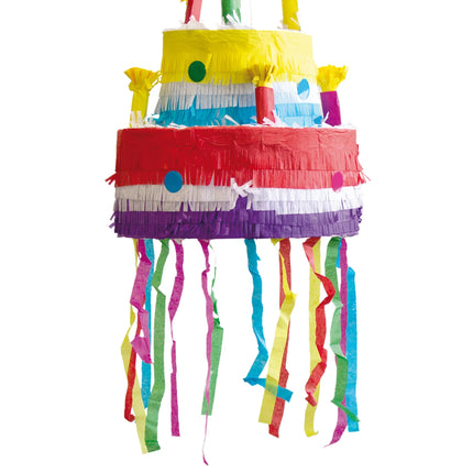 Taart Pinata Gekleurd 31cm