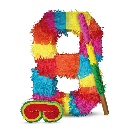 Cijfer 8 Piñata Set 3-delig 45cm