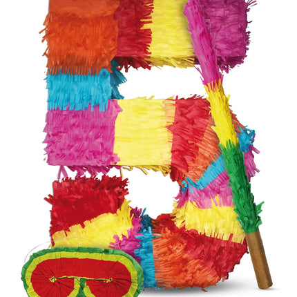 Cijfer 5 Piñata Set 3-delig 45cm