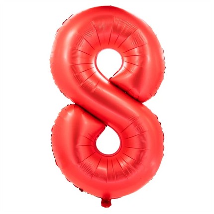 8 Jaar Cijfer Ballon Rood 1m