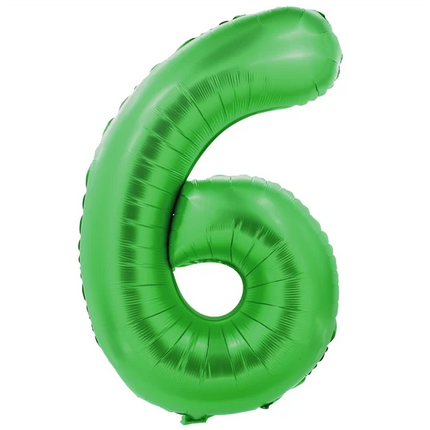6 Jaar Cijfer Ballon Groen 1m