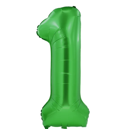 1 Jaar Cijfer Ballon Groen 1m
