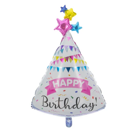 Happy Birthday Helium Ballon Feesthoed Leeg 84cm