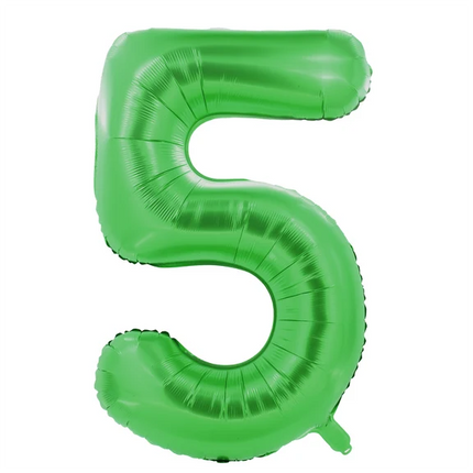 5 Jaar Cijfer Ballon Groen 1m