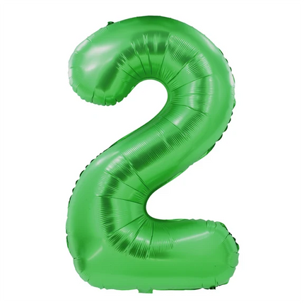 2 Jaar Cijfer Ballon Groen 1m