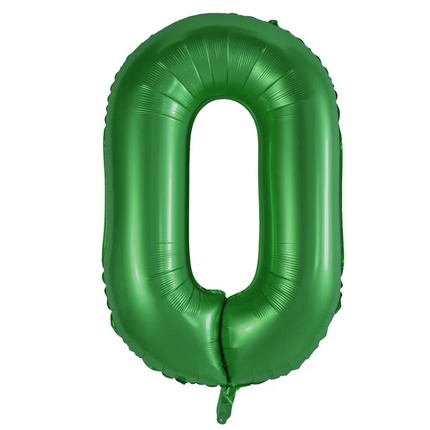 0 Cijfer Ballon Groen 1m