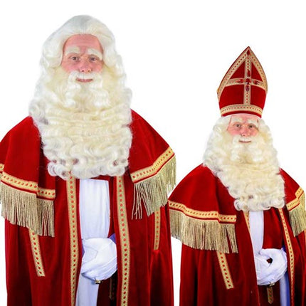 Sinterklaas Nep Baard Wit Lang