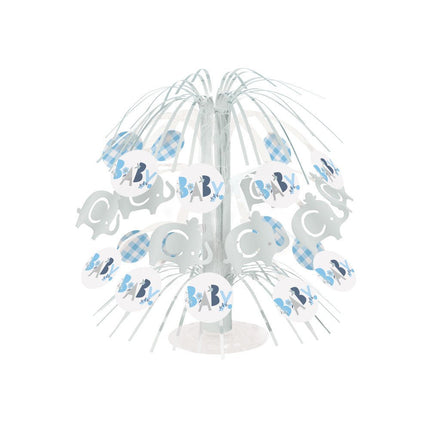 Baby Olifant Tafeldecoratie Blauw 21cm van Unique koop je bij Partywinkel