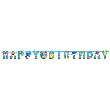 Baby Shark Letterslinger Happy Birthday 1,8m van Riethmueller koop je bij Partywinkel