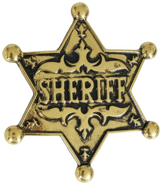 Badge Goud Sheriff van Fiestas Guirca koop je bij Partywinkel